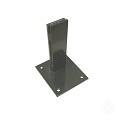 Paalhouder "Modular" met voet (tbv paal 68x68) [zwart gepoedercoat] bc ~
