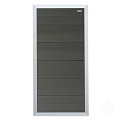 WPC-antraciet FSC tuinscherm "Forte" recht met aluminium kader 40x900x1800mm bc ~