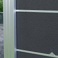 Elephant schutting Modular Evo houtcomposiet 180x200 cm Rock Grey, alu profielen ~