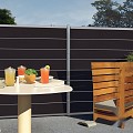 Aluminium paal (geanodiseerd) 7x7x270cm tbv 180cm modular scherm ~