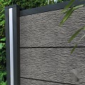 Aluminium paal "Modular" 68x68x1800mm (tbv scherm 1800 hoog) [antraciet gepoedercoat] in folie bc ~