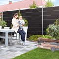Aluminium paal (geanodiseerd) 7x7x270cm tbv 180cm modular scherm ~