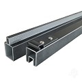 Aluminium antraciet gepoedercoat Onder- en bovenregel (set) tbv Mix&Match ~