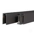 Aluminium onder-en bovenregel "Mix&Match"verticaal 25x50x1800mm [antraciet gepoedercoat] 3st/set bc ~