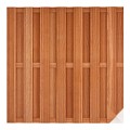 Kempas FSC tuinscherm recht 14L 13mm 39x1800x1800mm V-groef / RVS bc ~