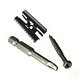 RVS clip Hulk 125 stuks incl. schroeven+bitje zwart ~