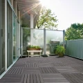 WPC-antraciet FSC tuintegel 7/3L 12mm 24x500x500mm massief glad bc ~