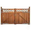 Bangkirai tuinpoort "Belmonte" (dubbel) 40x3000x1800mm met trellis / incl. beslag bc ~