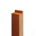 Hardhout steunpiket "Belmonte" (enkel) 70x70mm (tbv tuindeur) bc ~