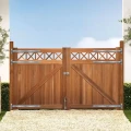 Hardhout steunpiket "Belmonte" (dubbel) 70x95mm (tbv tuinpoort) bc ~