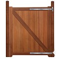 Bangkirai tuindeur "Belmonte" (enkel) 35x1500x1800mm bc INCL. BESLAGSET 012073 ~