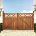Bangkirai paal geschaafd met diamantkop 110x110x3050mm V-groef bc ~