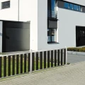 WPC-antraciet FSC tuinhek "Design" 10L 14mm 17x1800x800mm RVS bc ~