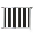 WPC-antraciet FSC tuinpoort "Design" met alu liggers 17x1000x800mm incl.beslag (RVSschr) bc ~