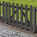 WPC-antraciet FSC tuinpoort "Class" rond alu-antra liggers 23x1000x800mm incl. beslag (RVS schr) bc ~