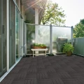 WPC-antraciet FSC tuintegel 4L 11mm click 24x300x300mm groef 4st/set RVS bc ~