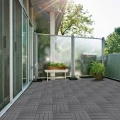 WPC-grijs FSC tuintegel 4L 11mm click 24x300x300mm groef 4st/set RVS bc ~