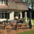 Elephant visgraat terrastegel duurzaam hardhout FSC 30x1000x1000mm vlak geschaafd ~