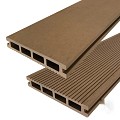 DuoWood vlonderplank Bfl houtcomposiet FSC 25x160x4000mm kleur Teak ribbel profiel /vlak ~