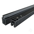 Elephant onder- en bovenregel M&M/ModRh aluminium 20x25x1800mm (2 stuks) zwart incl tie-clips ~
