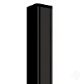 Elephant geassembleerde paal aluminium met kapjes 68x68x1350mm zwart gepoedercoat/houten kern ~