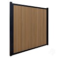 Elephant schutting Stripes houtcomposiet 180x180 cm Oak and Black ~