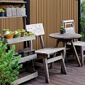 Elephant schutting Stripes houtcomposiet 180x180 cm Oak and Black ~