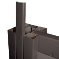 Elephant schutting Modular Evo houtcomposiet 180x180 cm Rock Grey, antraciet profielen ~