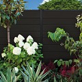 Elephant schutting Modular Evo houtcomposiet 180x180 cm Antraciet, antraciet profielen ~