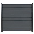 Elephant schutting Modular Evo houtcomposiet 180x180 cm Rock Grey, antraciet profielen ~