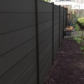 Elephant schutting Modular Evo houtcomposiet 180x200 cm Antraciet, antraciet profielen ~