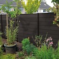 Elephant schutting Modular Evo houtcomposiet 180x200 cm Antraciet, antraciet profielen ~