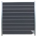Elephant schutting Modular Evo houtcomposiet 180x200 cm Rock Grey, alu profielen ~