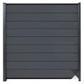 Elephant schutting Modular Evo houtcomposiet 180x200 cm Rock Grey, antraciet profielen ~