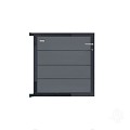 Elephant poortje Modular Evo houtcomposiet 90x91 cm Rock Grey, antraciet beslag ~