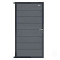Elephant tuindeur Modular Evo houtcomposiet 90x174 cm Rock Grey, antraciet beslag ~