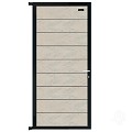 Elephant tuindeur Modular Evo houtcomposiet 90x195 cm Bicolor grijs, antraciet beslag ~