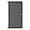 Elephant tuindeur Modular Evo houtcomposiet 180x90 cm Rock Grey, antraciet beslag ~