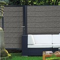 Elephant tuindeur Modular Evo houtcomposiet 180x90 cm Rock Grey, antraciet beslag ~
