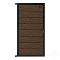 Elephant tuindeur Modular Evo houtcomposiet 180x90 cm Dark Brown, antraciet beslag ~