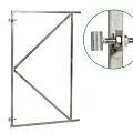 Verstelbaar stalen poortframe 120x155 cm. vuurverzinkt. ~