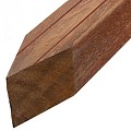 Bangkirai paal geschaafd gepunt 90x90x2750mm V-groef ~
