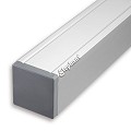 Aluminium paal met kap 88x88x1860mm met houten kern 1840mm [antraciet gepoedercoat] bc ~