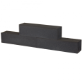 Strakke stapelblok kleurvast 1-zijdig black 45x15x15 cm. ~