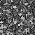 Beach Pebbles zwart (Castle Black) 16-25 mm. - 0,33 m³ BigBag à 500 kg. ~