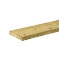 Vuren  plank geschaafd, geïmpregneerd  1,8x7x180~