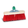 Bezem kunstvezel 30 cm kunststof houder A ~