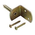 L-beslag inclusief schroeven, 4 stuks op kaart, geel verzinkt. ~