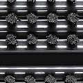 Deurmat Fantastic Alu 309 43x75cm Borstels: Black (Borstelmat) ~
