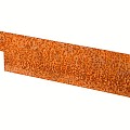 Mevosteel LxH 225x15,2 cm. Dikte 3 mm. ongecoat (Corten) incl. pennen ~